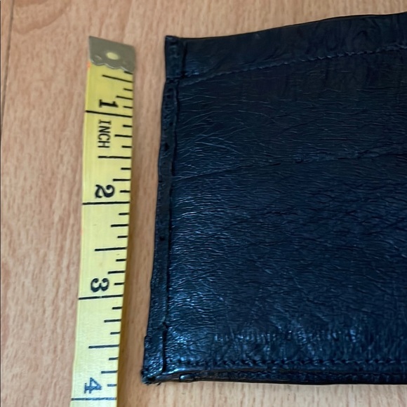 Black full ostrich men’s Leather Wallet